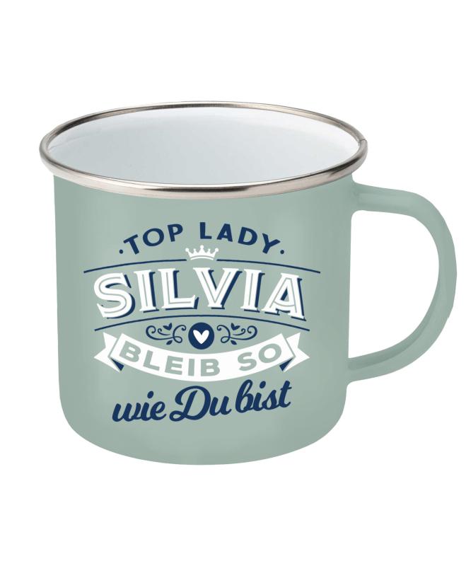 Geschenk für Silvia, H&H Top Lady Namensbecher